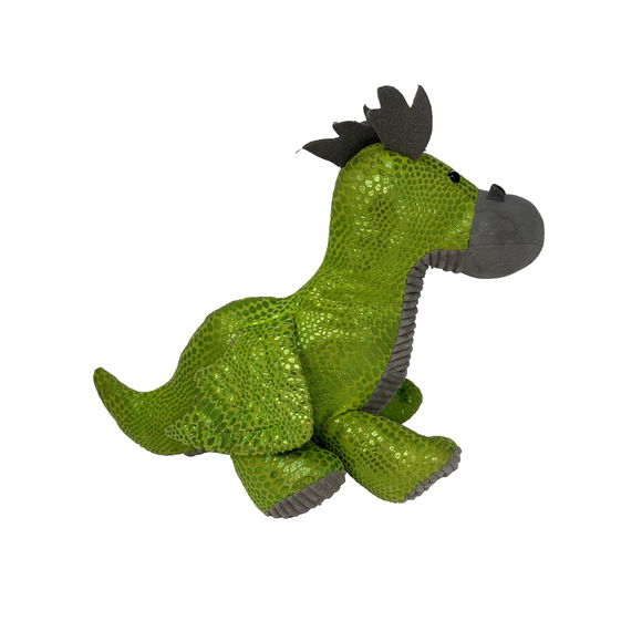 Hug Me Green Metallic Sparkle Dragon Plush Stuffed Animal 22" Long 15" Tall - Picture 3 of 6